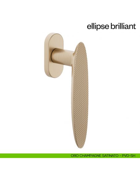 Maniglia per finestra martellina DK Ellipse Brilliant dnd - oro champagne satinato