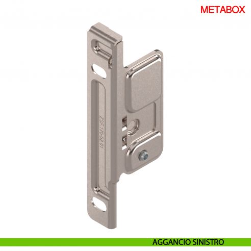 Attacco frontale destro e sinistro Blum Metabox ZSF.1700 per altezza spondina 86-118-150 mm montaggio con viti