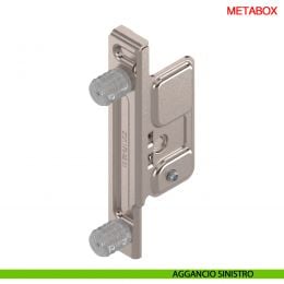 Attacco frontale sinistro Blum Metabox ZSF.1800LI per altezza spondina 86-118-150 mm montaggio EXPANDO diametro 10 mm 2