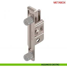 Attacco frontale destro e sinistro Blum Metabox ZSF.1800 per altezza spondina 86-118-150 mm montaggio EXPANDO diametro 10 mm 2