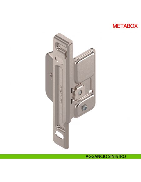 Attacco frontale sinistro Blum Metabox ZSF.1200LI per altezza spondina 86-118-150 mm montaggio INSERTA