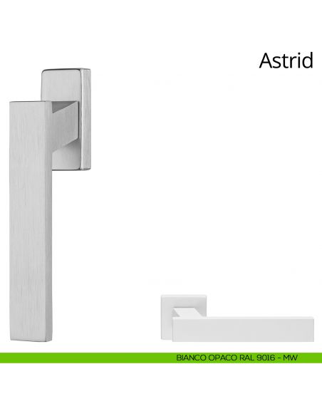 Maniglia per finestra martellina DK Astrid Ital Linea bianco opaco