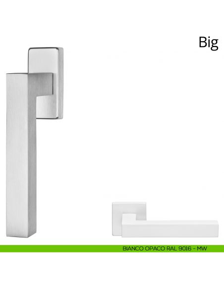 Maniglia per finestra martellina DK Big Ital Linea bianco opaco