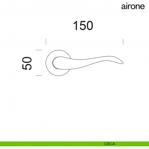 Maniglia per porta Airone dnd Handles cieca