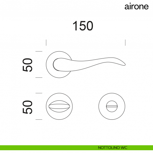 Maniglia per porta Airone dnd Handles nottolino wc