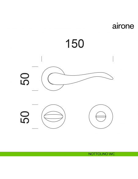 Maniglia per porta Airone dnd Handles nottolino wc