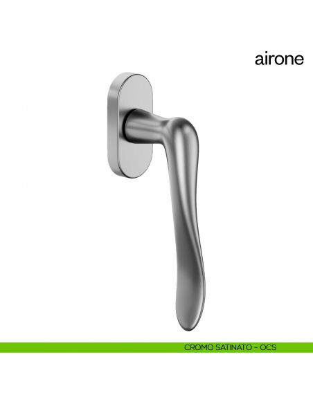 Maniglia per finestra martellina DK Airone dnd Handles cromo satinato