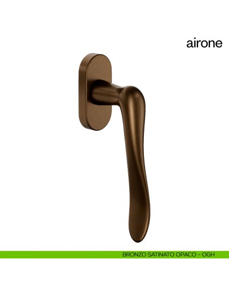 Maniglia per finestra martellina DK Airone dnd Handles bronzo satinato opaco