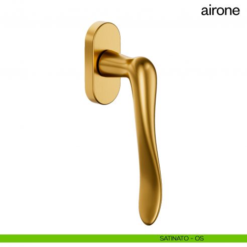 Maniglia per finestra martellina DK Airone dnd Handles ottone satinato