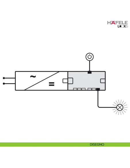 Distributore a 6 vie per LED monocromatico Hafele Loox5 24 V Box to Box funzione di commutazione 1 dispositivo di accensione