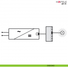 Distributore a 6 vie per LED monocromatico Hafele Loox5 24 V Box to Box senza funzione di commutazione a 2 poli 2