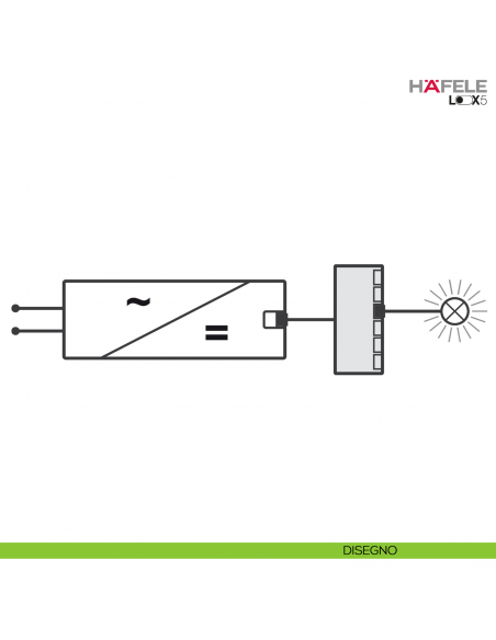 Distributore a 6 vie per LED monocromatico Hafele Loox5 24 V Box to Box senza funzione di commutazione a 2 poli