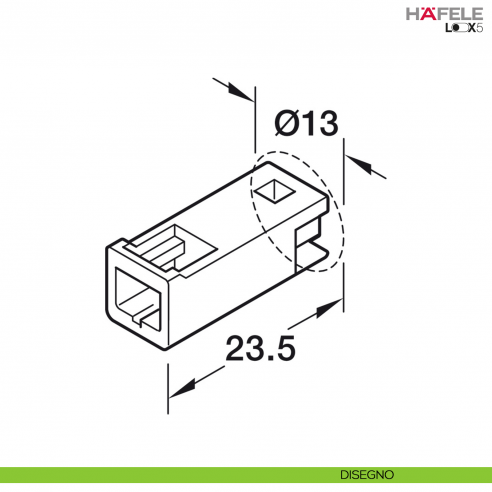 Cavo di prolunga lunghezza 2000 mm per LED monocromatico Hafele Loox5 24 V a 2 poli