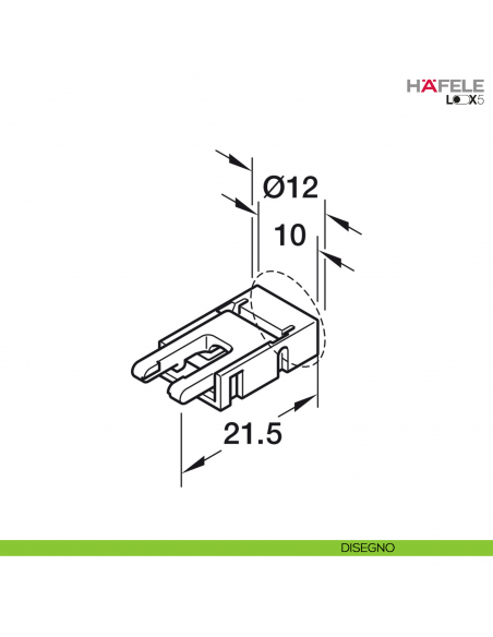 Cavo di connessione lunghezza 500 mm per strip LED COB monocromatica 8 mm Hafele Loox5 24 V a 2 poli