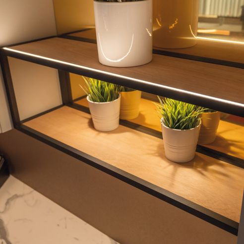 Strip LED flessibile in silicone Hafele Loox5 modello 3084 24 Volt 6,5 x 6 mm a 2 poli monocromatico 320 LED/m 9,6 W/m