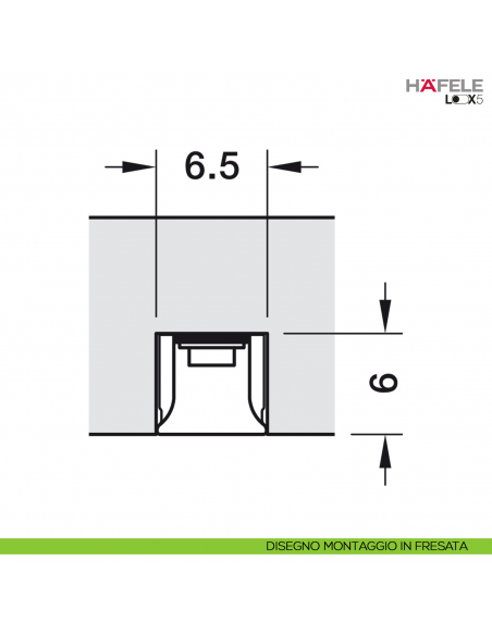 Strip LED flessibile in silicone Hafele Loox5 modello 3084 24 Volt 6,5 x 6 mm a 2 poli monocromatico 320 LED/m 9,6 W/m