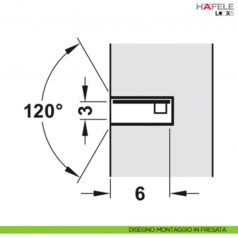Strip LED flessibile in silicone Hafele Loox5 modello 3057 24 Volt 3 x 6 mm a 2 poli monocromatico 196 LED/m 9,6 W/m