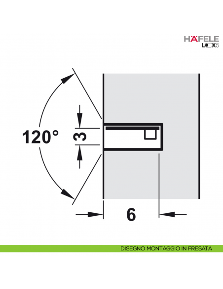 Strip LED flessibile in silicone Hafele Loox5 modello 3057 24 Volt 3 x 6 mm a 2 poli monocromatico 196 LED/m 9,6 W/m