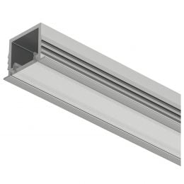 Profilo da incasso in alluminio argento anodizzato per strip LED fino a 8 mm Hafele Loox5 modello 1103