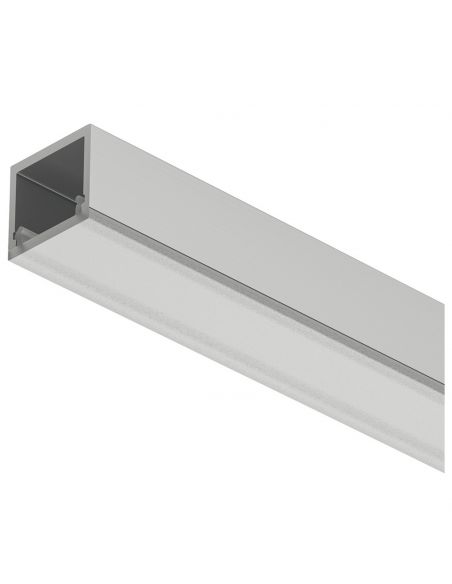 Profilo da applicare in alluminio argento anodizzato per strip LED fino a 8 mm Hafele Loox5 modello 2101 diffusore applicato