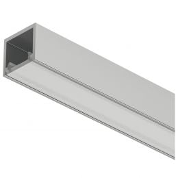 Profilo da applicare in alluminio argento anodizzato per strip LED fino a 8 mm Hafele Loox5 modello 2102 diffusore a filo