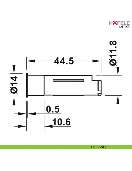 Sensore retro anta oppure touch dimmer Hafele Loox5 modulare on/off senza contatto - disegno
