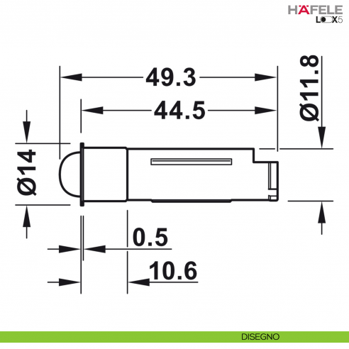 Sensore di movimento con tempo di spegnimento automatico regolabile Hafele Loox5 modulare funzione soft on/off