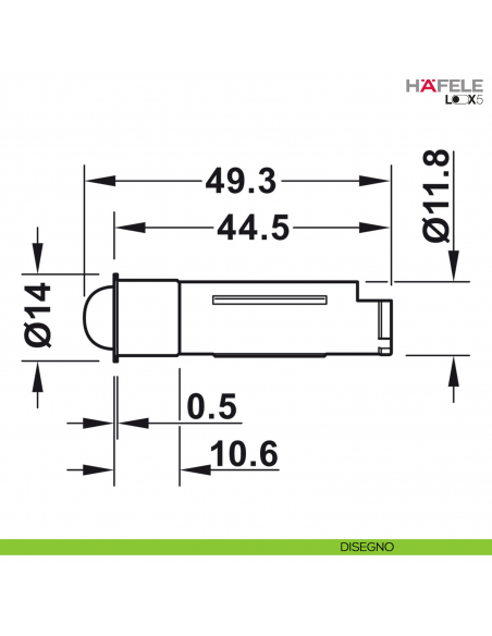 Sensore di movimento con tempo di spegnimento automatico regolabile Hafele Loox5 modulare funzione soft on/off