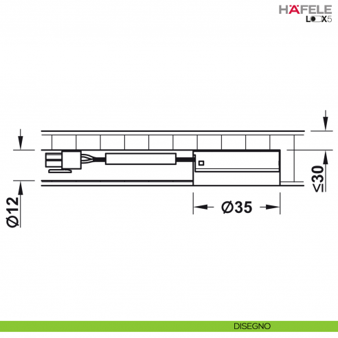 Interruttore dimmer capacitativo Hafele Loox5 modulare funzione on/off
