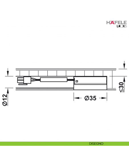Interruttore dimmer capacitativo Hafele Loox5 modulare funzione on/off