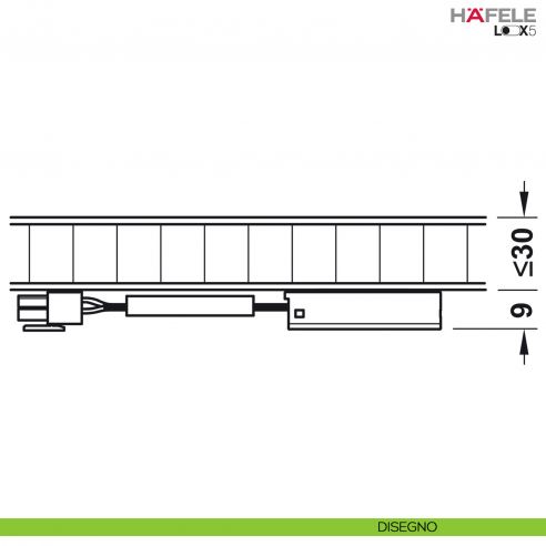 Interruttore dimmer capacitativo Hafele Loox5 modulare funzione on/off