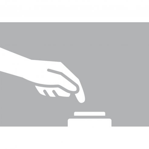 Interruttore a pulsante argento Hafele Loox funzione di commutazione on/off