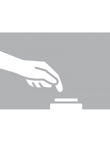 Interruttore a pulsante argento Hafele Loox funzione di commutazione on/off