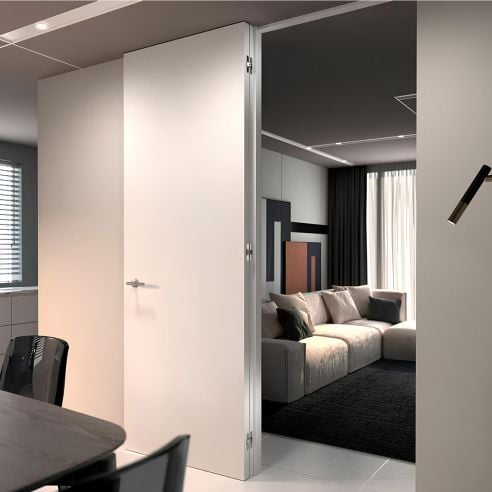 Cerniera a scomparsa per porta Koblenz K6200 cromo satinato