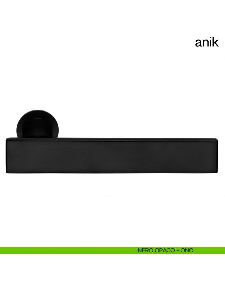 Maniglia per porta Anik dnd Handles con rosetta minimale nero