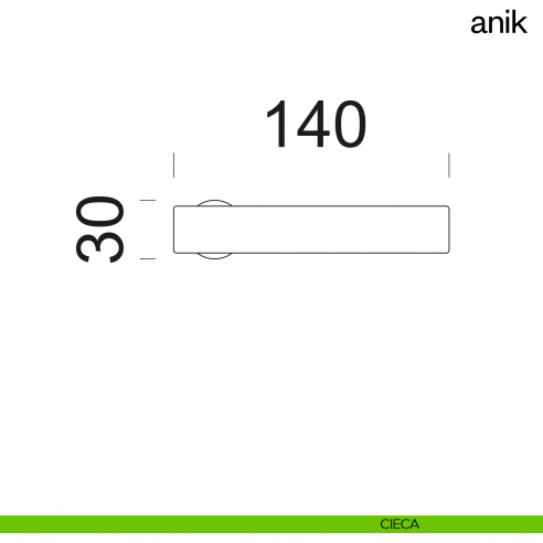Maniglia per porta Anik dnd Handles con rosetta minimale cieca