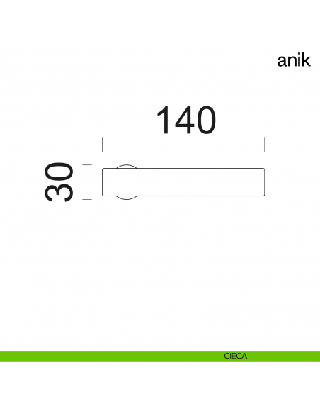 Maniglia per porta Anik dnd Handles con rosetta minimale cieca