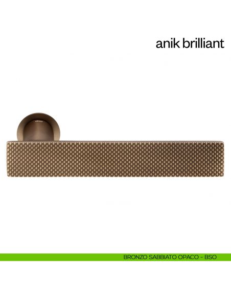 Maniglia per porta Anik Brilliant dnd Handles con rosetta minimale bronzo sabbiato opaco