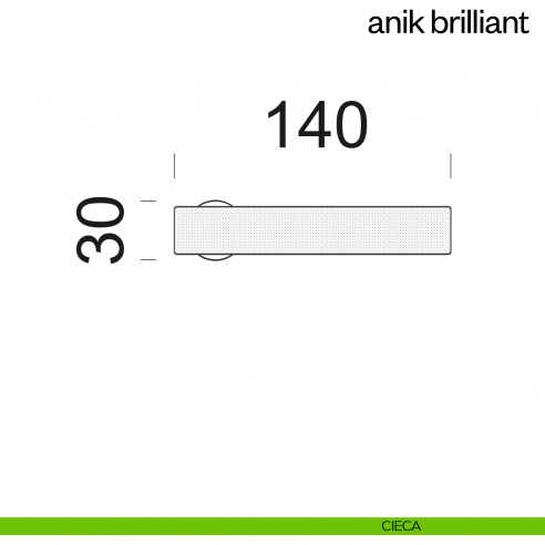 Maniglia per porta Anik Brilliant dnd Handles con rosetta minimale cieca