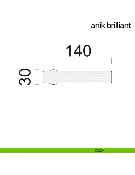Maniglia per porta Anik Brilliant dnd Handles con rosetta minimale cieca
