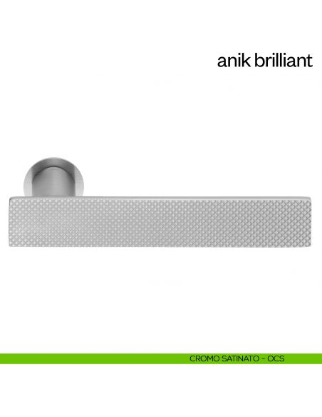 Maniglia per porta Anik Brilliant dnd Handles con rosetta minimale cromo satinato