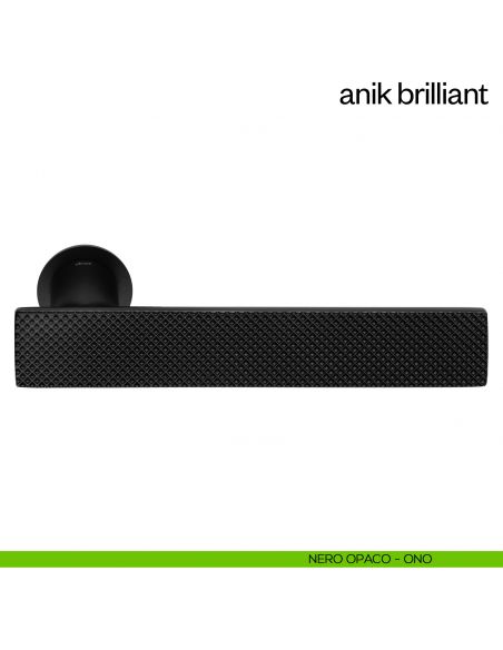 Maniglia per porta Anik Brilliant dnd Handles con rosetta minimale nero