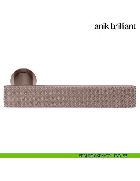 Maniglia per porta Anik Brilliant dnd Handles con rosetta minimale bronzo satinato