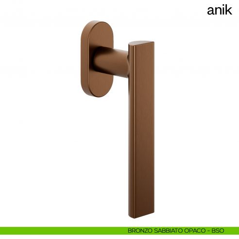 Maniglia per finestra martellina DK Anik dnd Handles bronzo sabbiato opaco