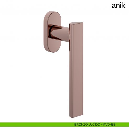 Maniglia per finestra martellina DK Anik dnd Handles bronzo lucido