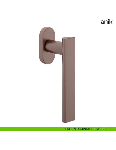 Maniglia per finestra martellina DK Anik dnd Handles bronzo satinato