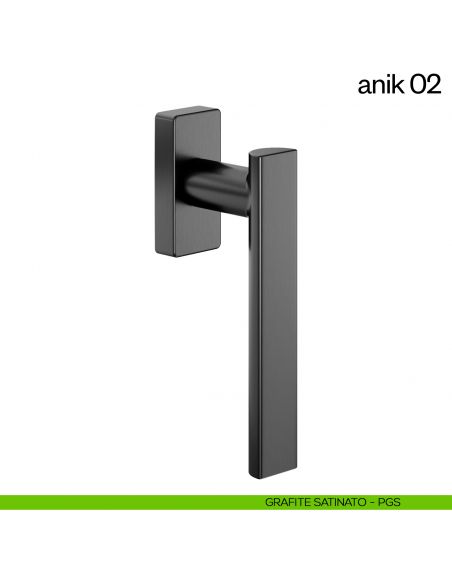 Maniglia per finestra martellina DK Anik 02 dnd Handles grafite satinato