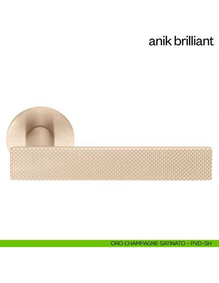 Maniglia per porta Anik Brilliant dnd Handles oro champagne satinato