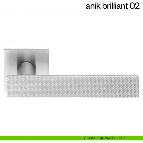 Maniglia per porta Anik Brilliant 02 dnd Handles cromo satinato