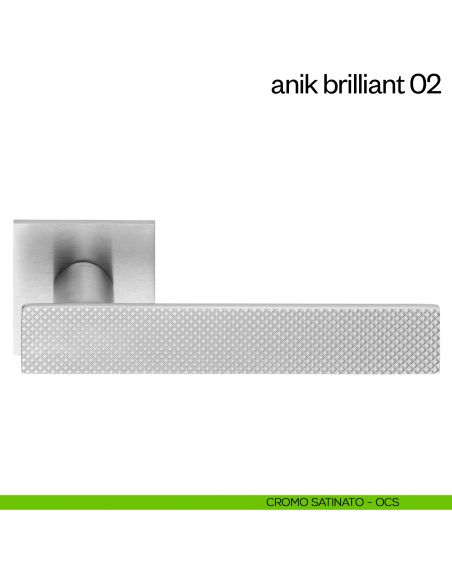 Maniglia per porta Anik Brilliant 02 dnd Handles cromo satinato